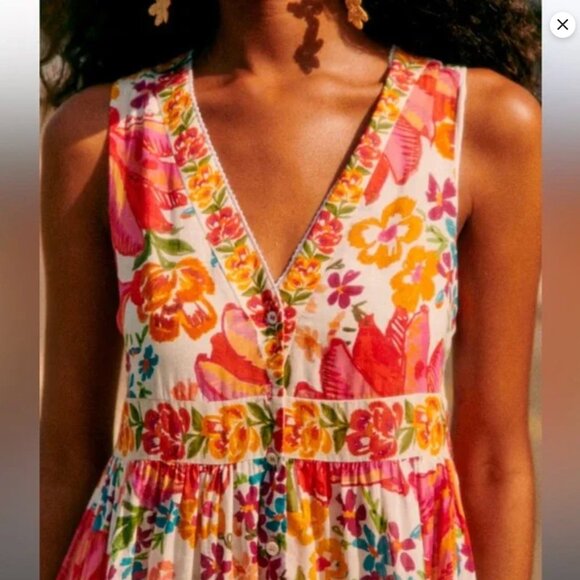 FARM Rio x Sézane Alamedee Maxi Dress, US 2 / FR 34, NWT 🇧🇷🇫🇷 - Picture 5 of 16